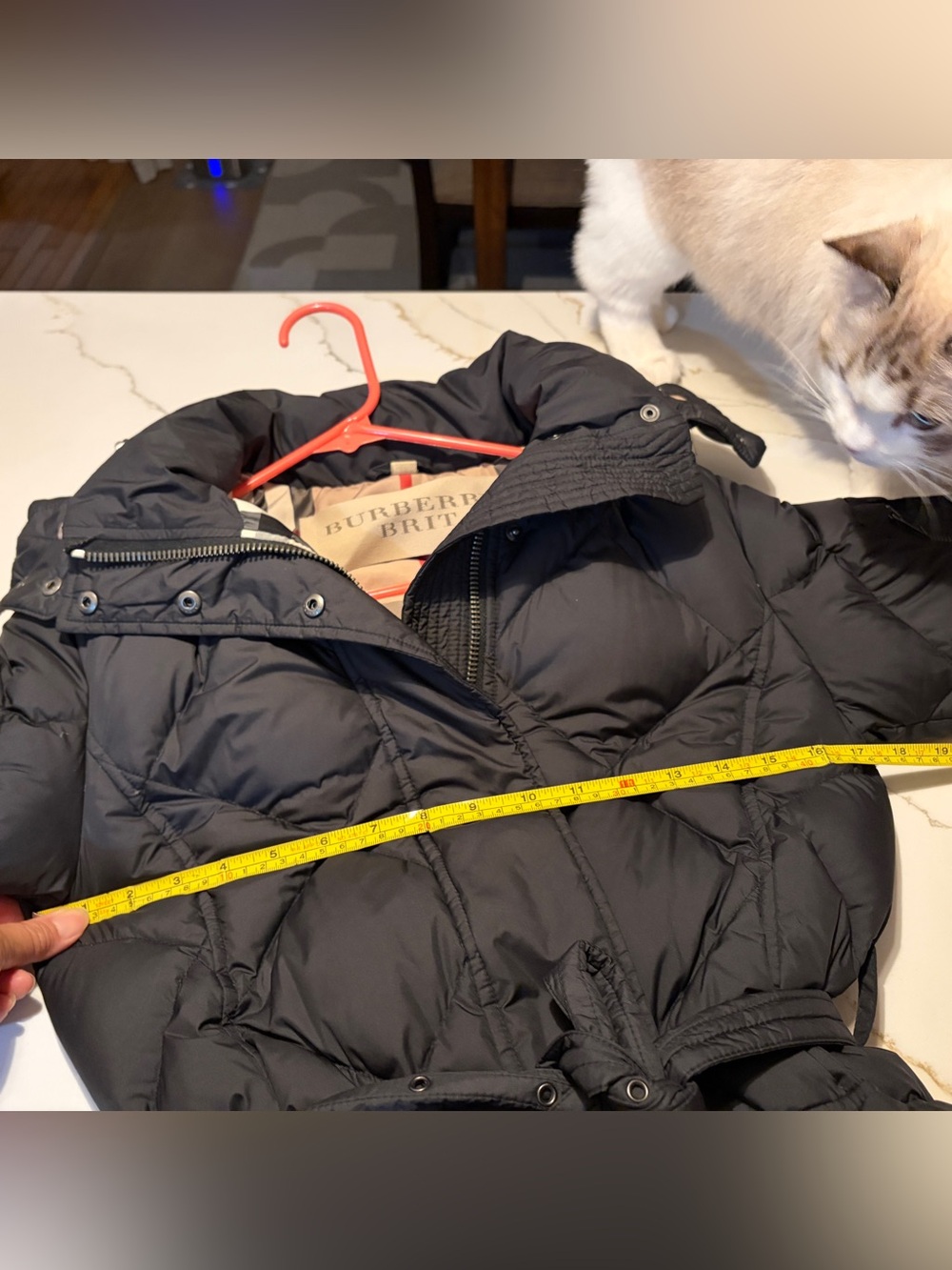 Burberry Black Quilted Puffer Coat